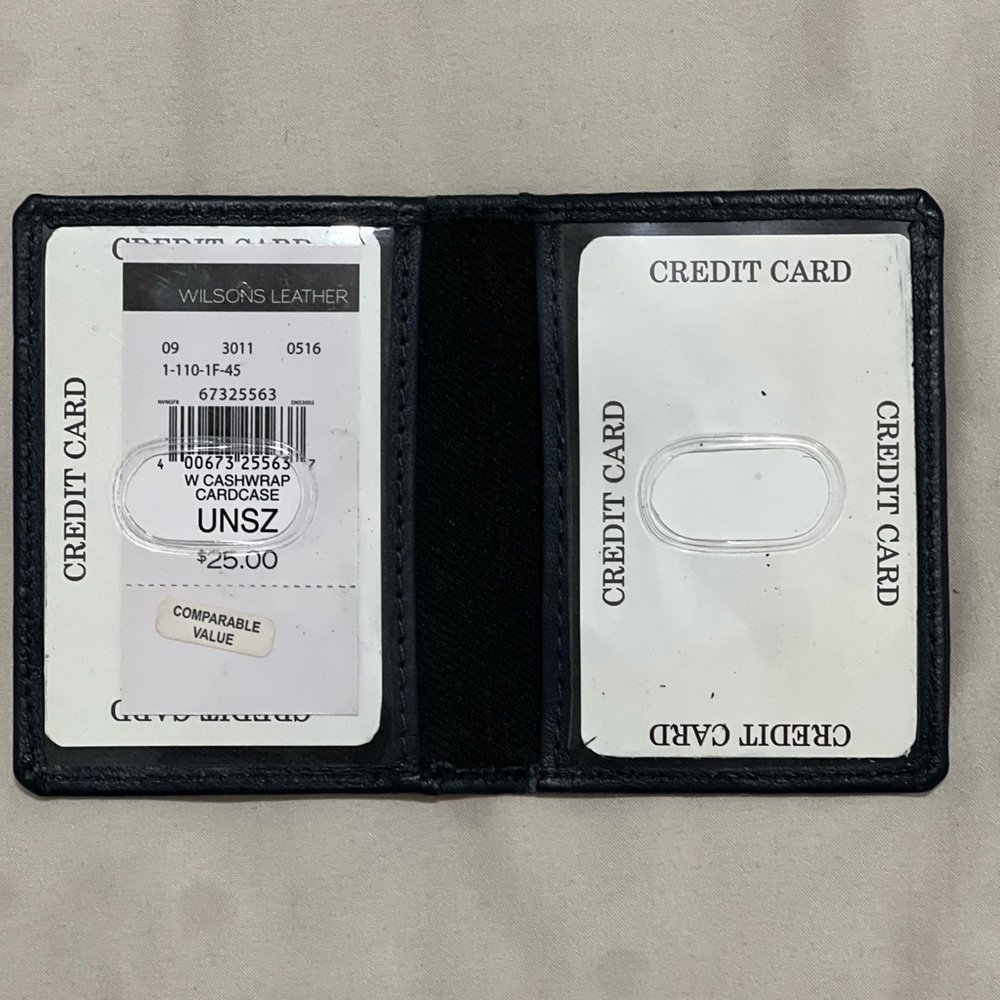 Wilsons Leather Black Card Holder